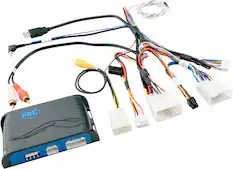 Front. PAC - Radio Replacement and Steering Wheel Control Interface for Select Hyundai Vehicles - Black/Blue.