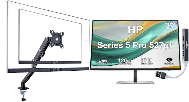 27" HP Series 5 Pro 527pf 5ms 120Hz FHD Response-Time Refresh Rate 1920 x 1080 Anti-Glare