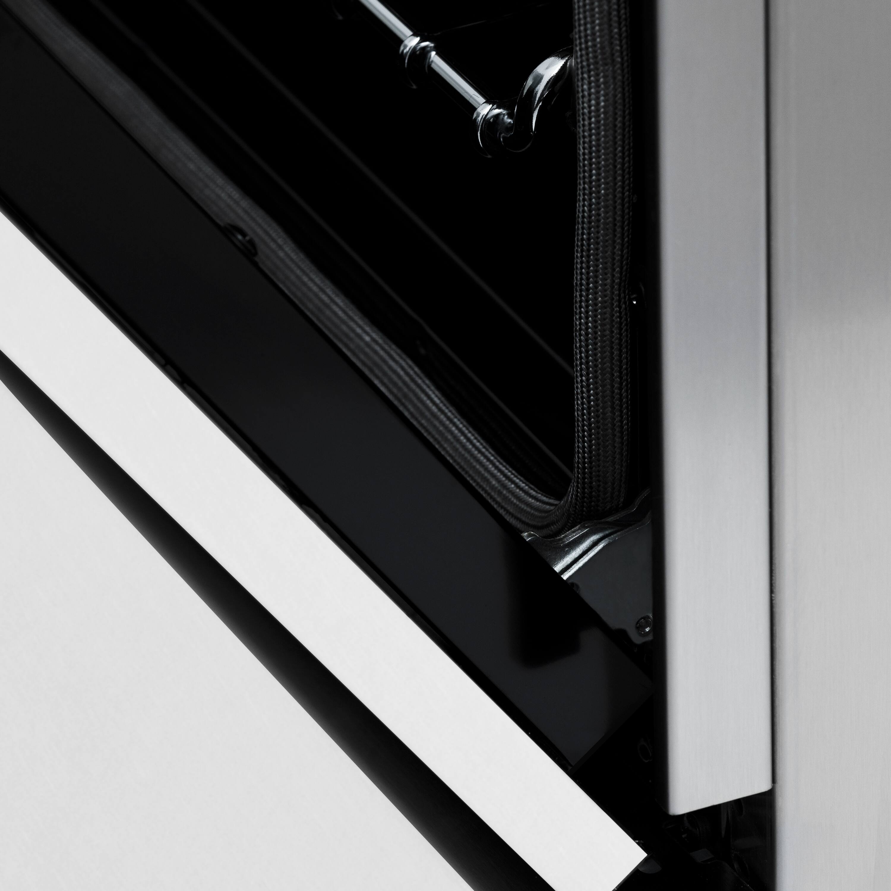 Alt View 1. ZLINE - ZLINE 36 in. Legacy Dual Fuel Range in Satin Stainless Steel w/ White Matte Door (RAS-WM-36) - Matte White.