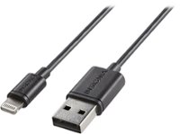 Front Zoom. Insignia™ - Apple MFi Certified 4' Lightning Charge-and-Sync Cable - Black.
