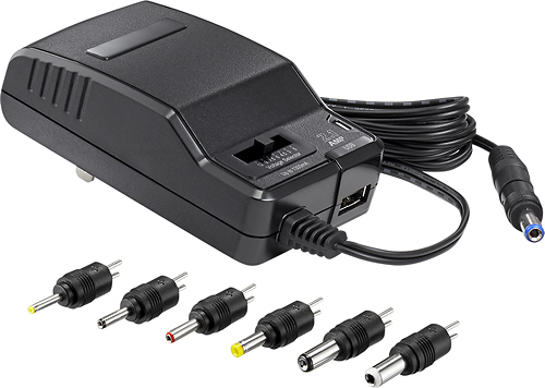 Insignia™ Universal Travel AC Power Tips Charger Adapter w/USB Port