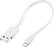 Front. Insignia™ - Apple MFi Certified 6" Lightning Charge-and-Sync Cable - White.
