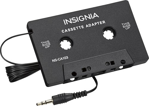 onn. Cassette Audio Adapter 3ft with AUX Cable, Play Digital Music