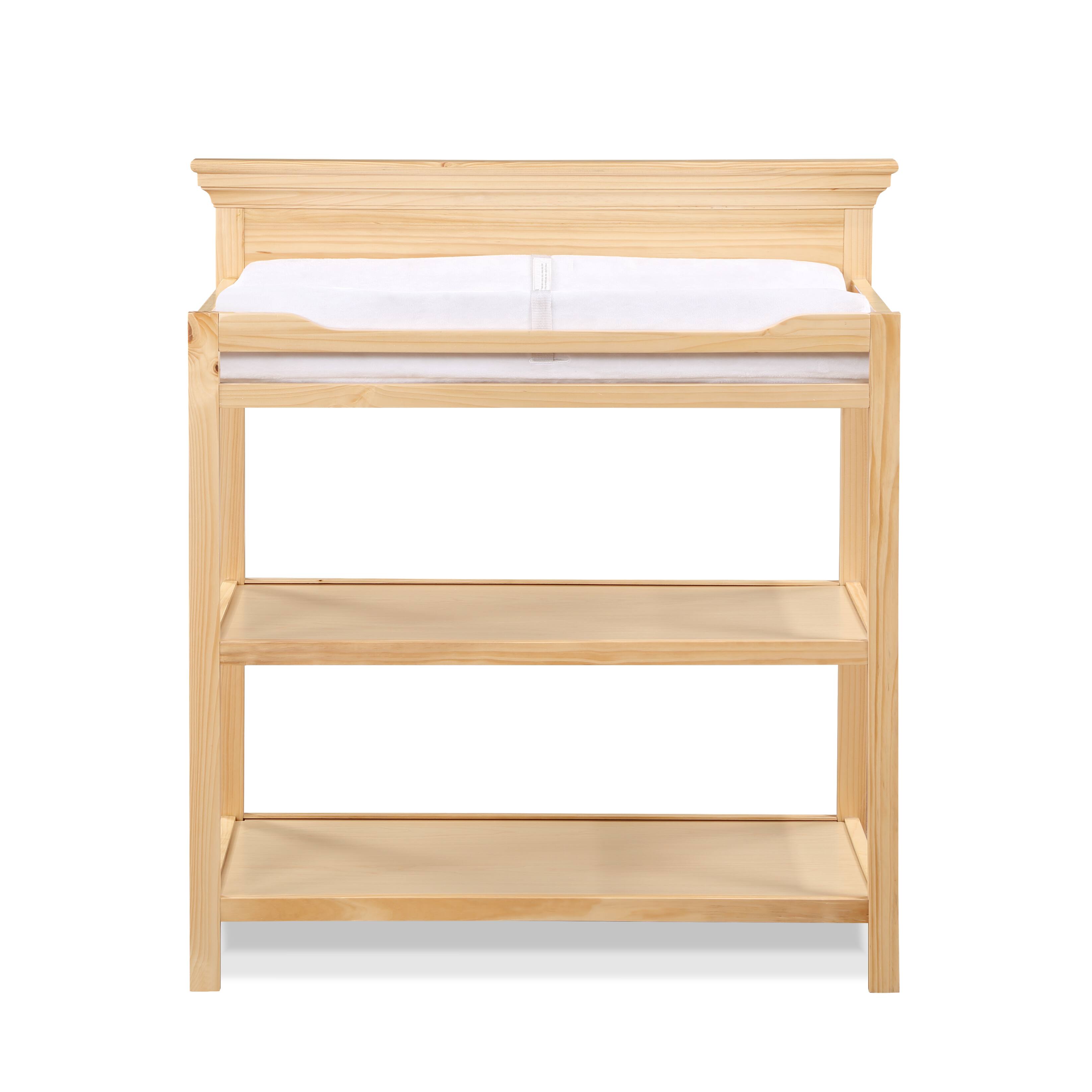 Back. Lirago - Lirago Baby Changing Table with Safety Rails Storage Shelves Water Reistant Nursery Dresser Compatible with Changing Pad - Natual.