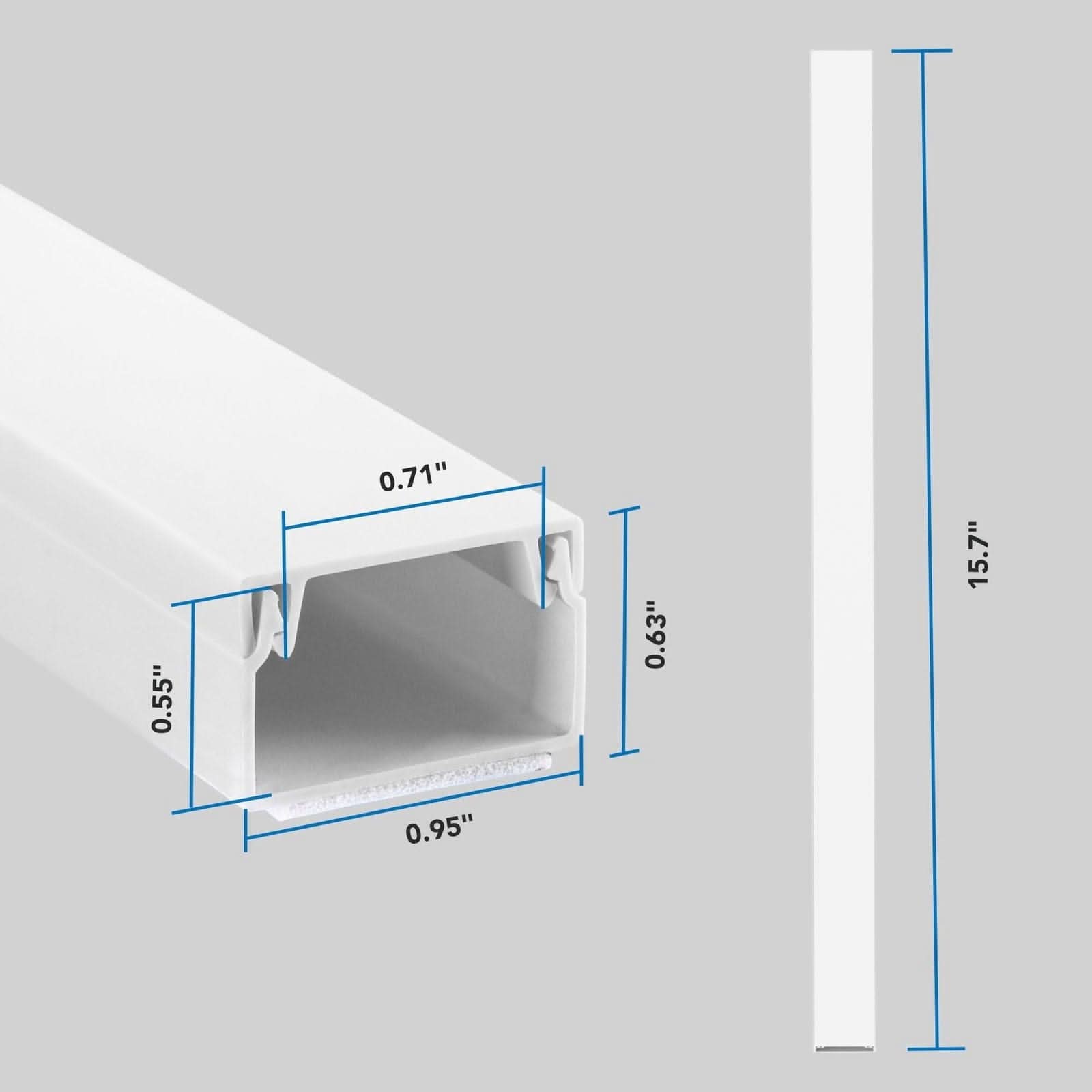 0.55" 0.71" 0.63" 15.7" 0.95"