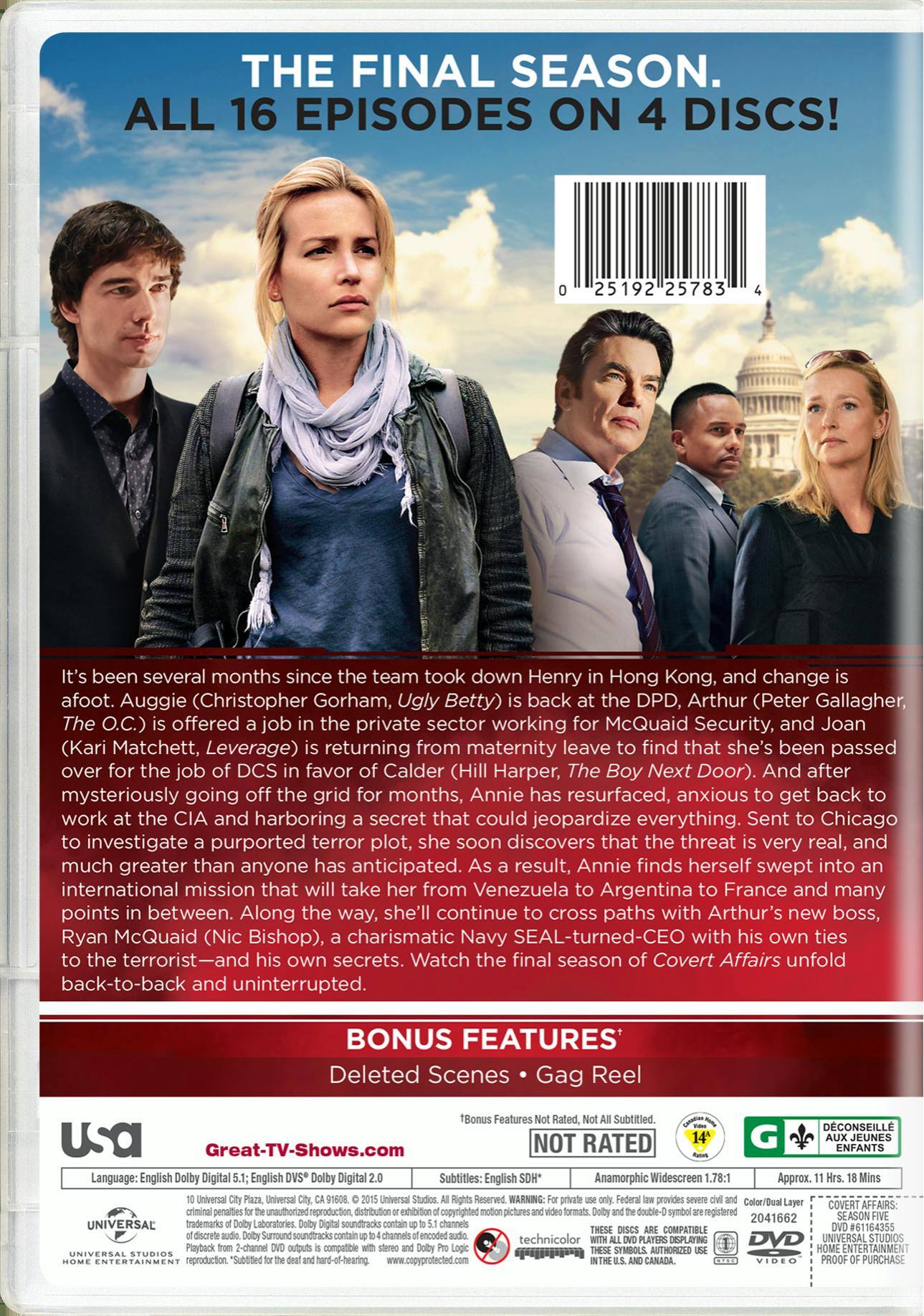 Angle. Covert Affairs: Season 5 [DVD].