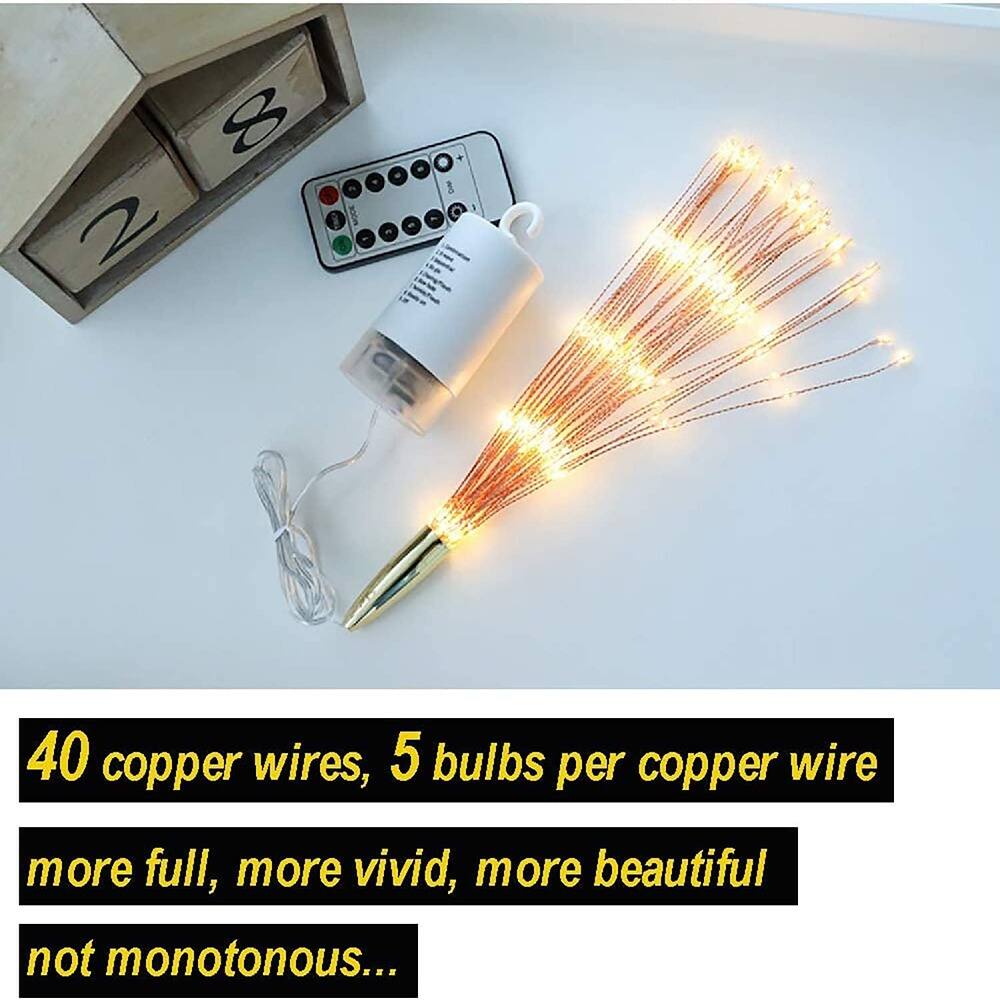 40 copper wires, 5 bulbs per copper wire  
more full, more vivid, more beautiful  
not monotonous...