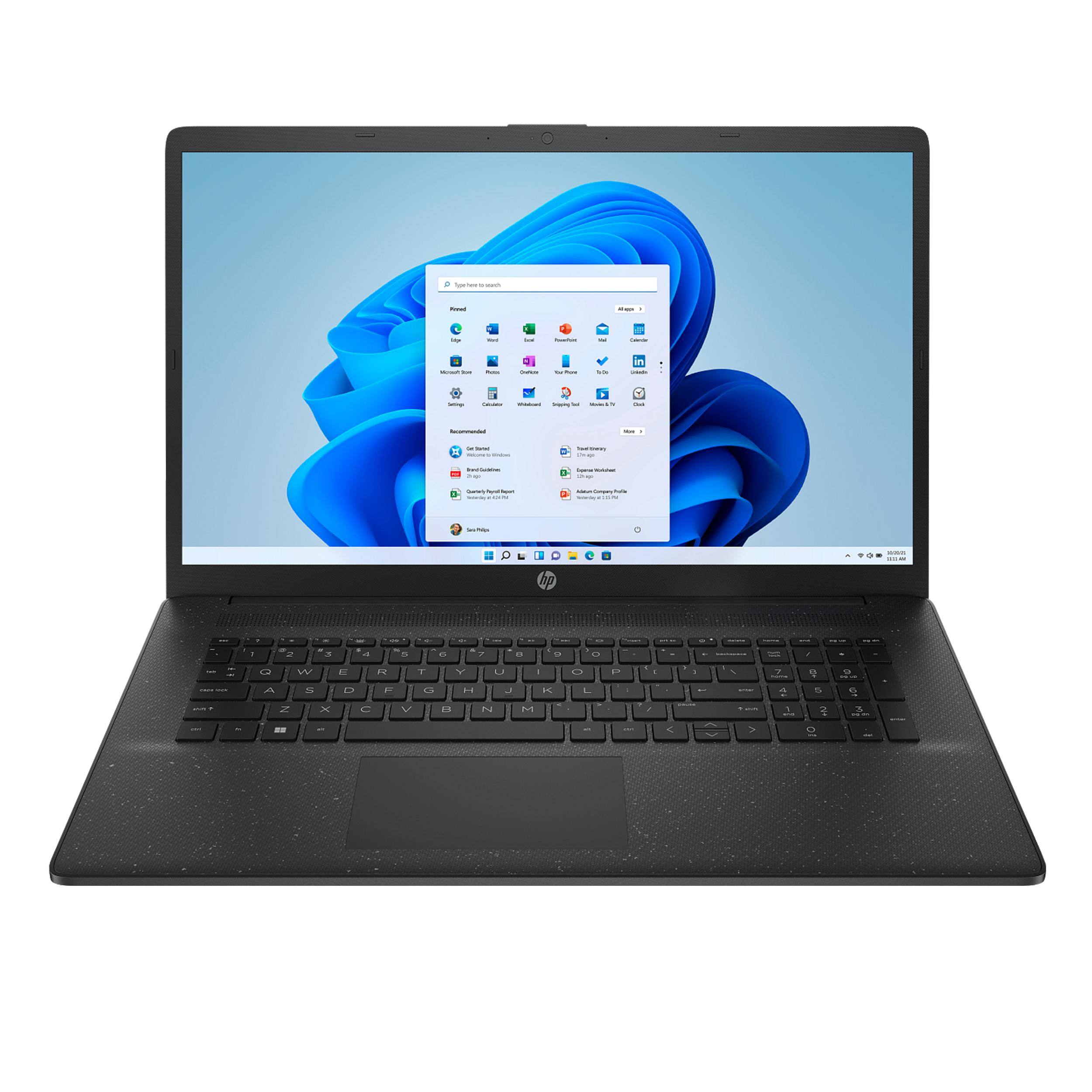 Alt View 2. HP - HP 17.3" HD+ Business Laptop,Intel Core 5 120U,32GB RAM,1TB SSD+160GB Dock Set,Full-Size Keyboard,Win 11 Pro,Black - Black.