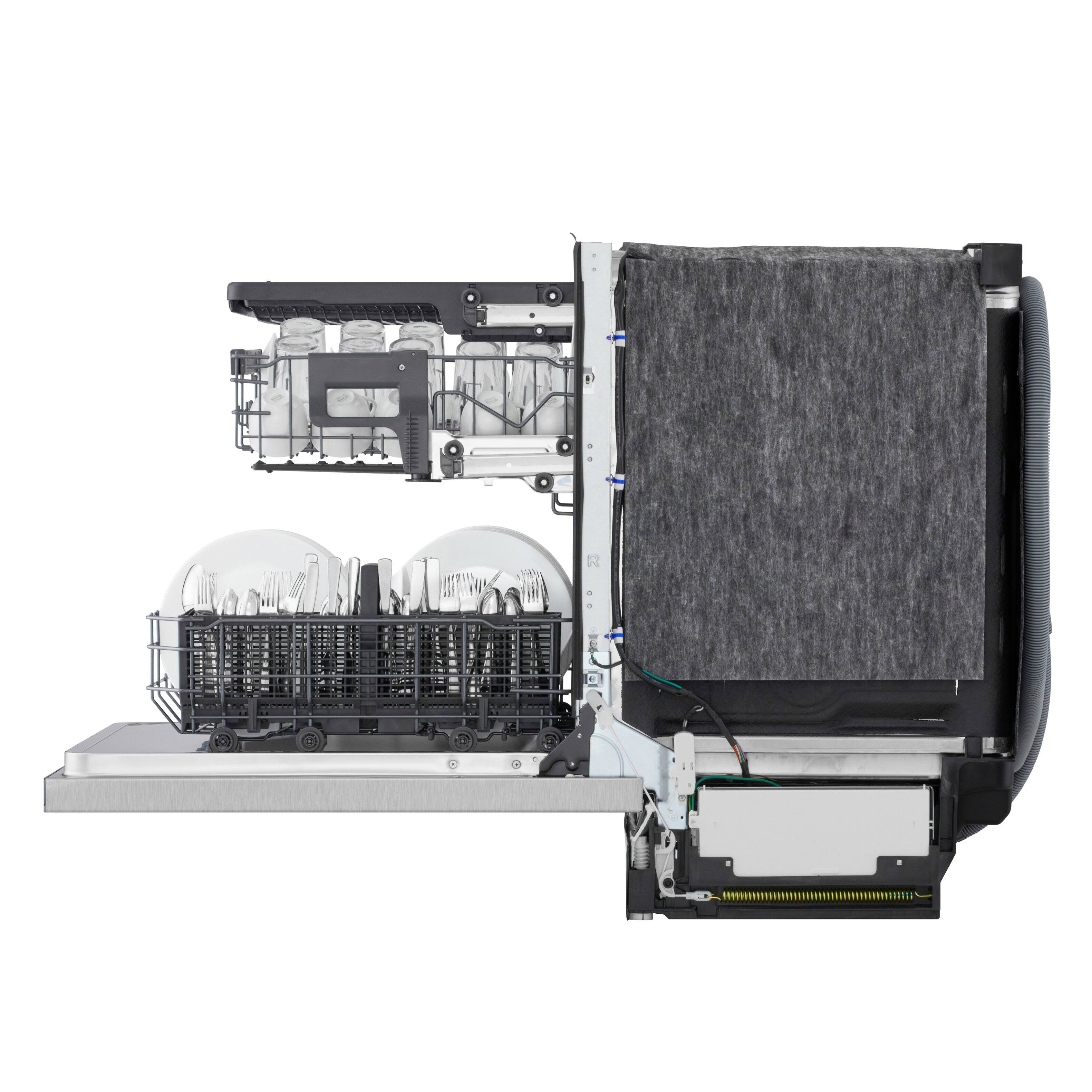 Alt View 20. LG - FlushFit 24" Top Control Smart Built-In Stainless Steel Tub Dishwasher with 3rd Rack, 1-Hour Wash & Dry Cycle and 46dBA - PrintProof Stainless Steel.