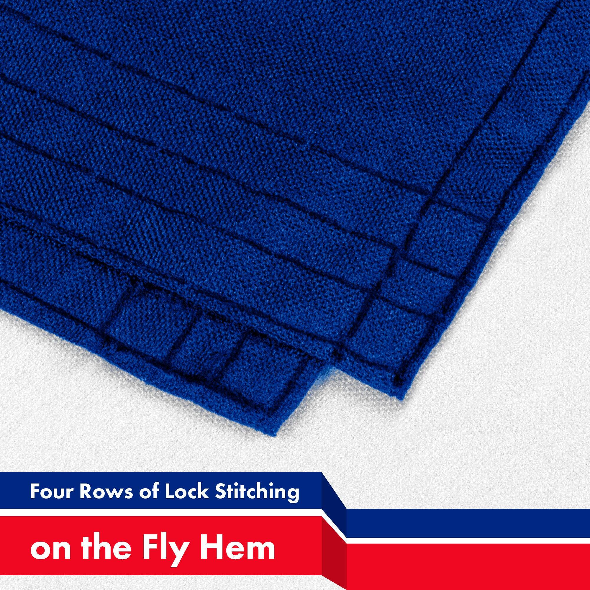 Four Rows of Lock Stitching on the Fly Hem