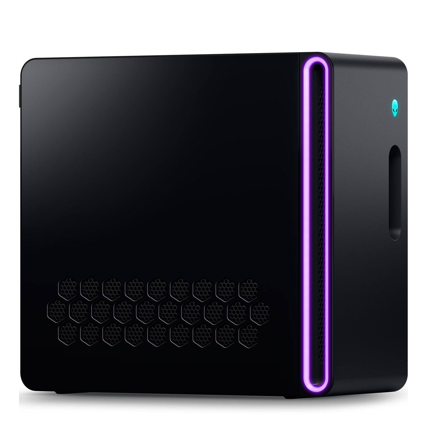 Alt View 4. Alienware - Alienware Aurora ACT1250 Desktop PC (Intel Ultra 7 265F, 32GB DDR5, 1TB M.2  PCIe SSD, Win 11 Pro) w/USB Hub - Black.