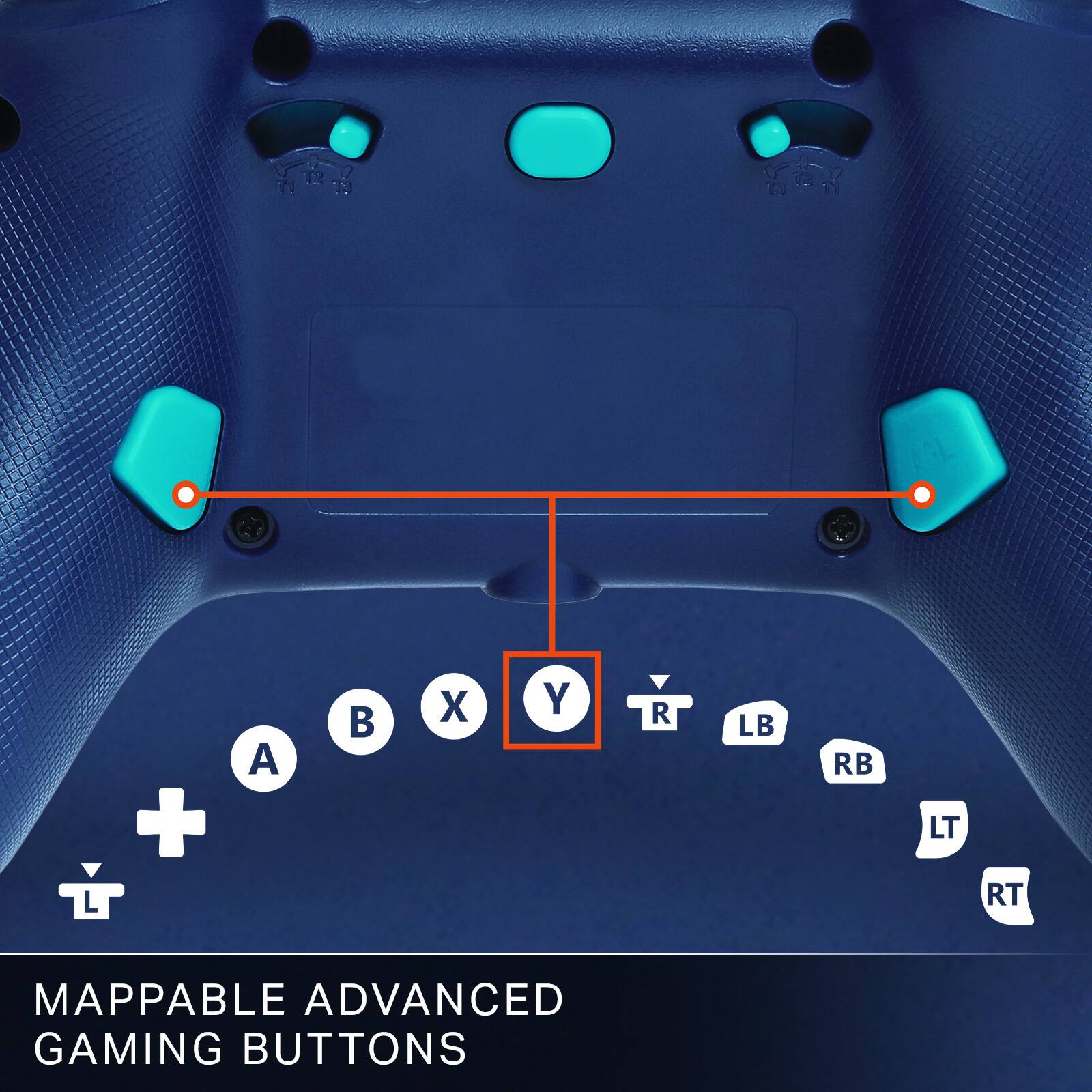 1 12 N] + T A B X Y R LB RB LT RT MAPPABLE ADVANCED GAMING BUTTONS