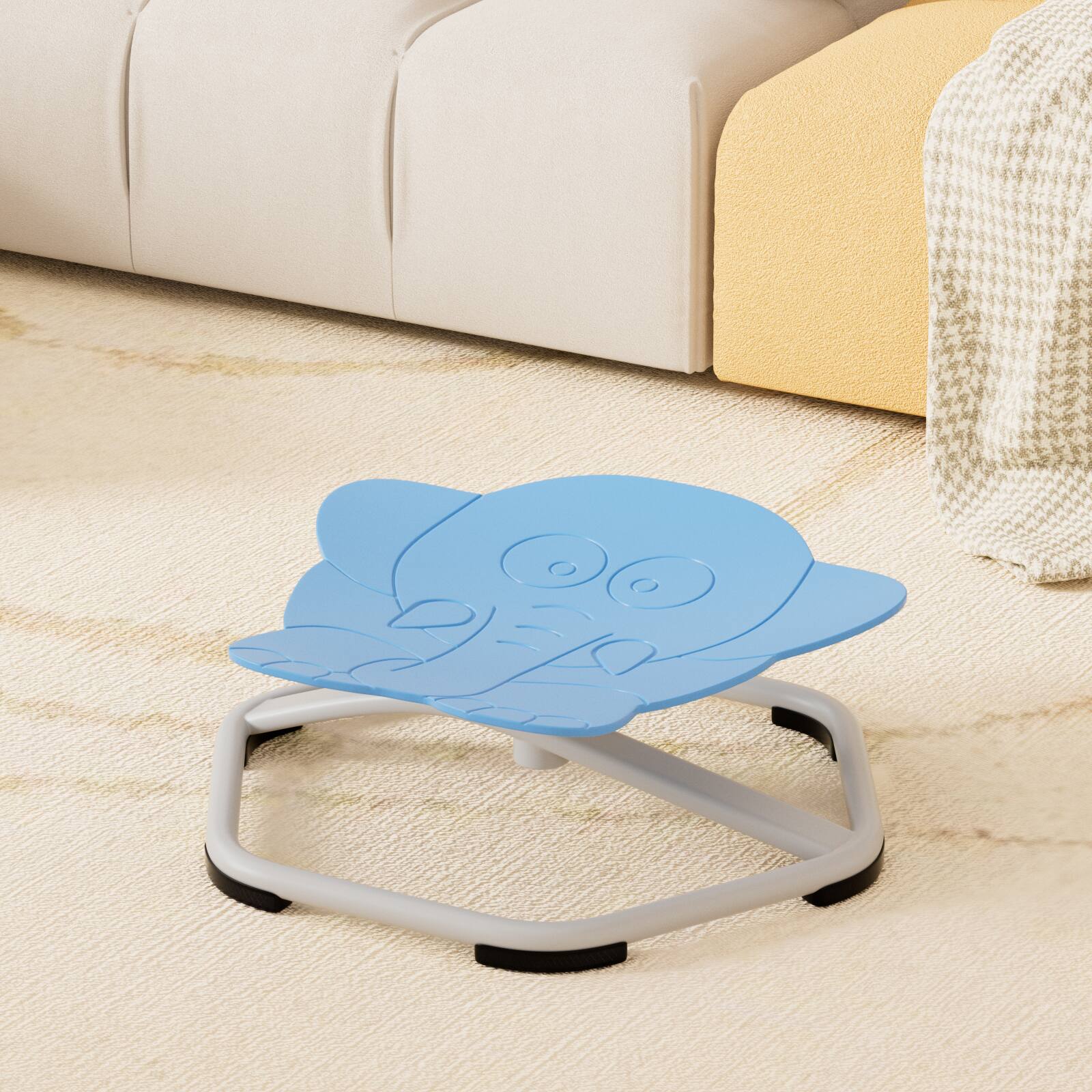 Alt View 5. Topteng - Kids 360° Sensory Spin Chair - Fish Design, Balance Training Tool, 220lbs Capacity, for Sitting/Kneeling/Spinning - Blue.