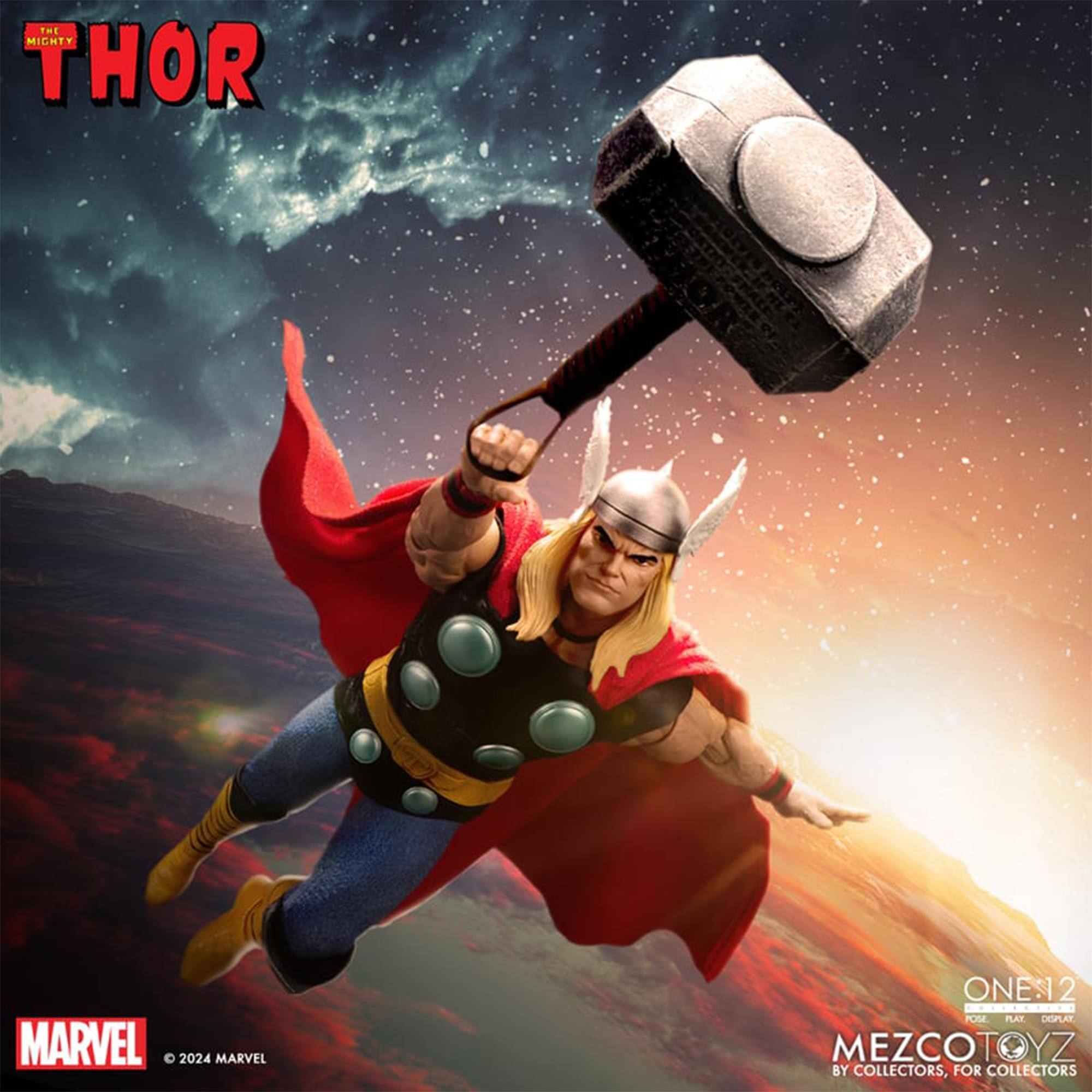 The Mighty Thor  
Marvel 2024  
One:12  
Pose Play Display  
Mezco Toyz  
By Collectors, For Collectors