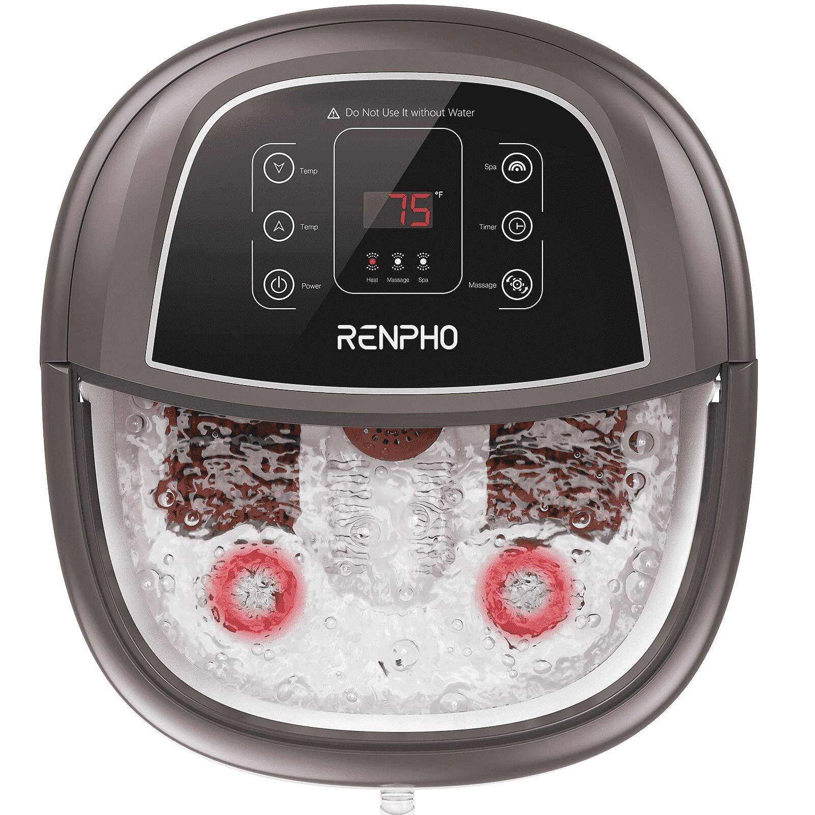 Do Not Use It without Water  
Temp: 75°F  
Timer  
Power  
Heat  
Massage  
Spa  
Massage  
RENPHO