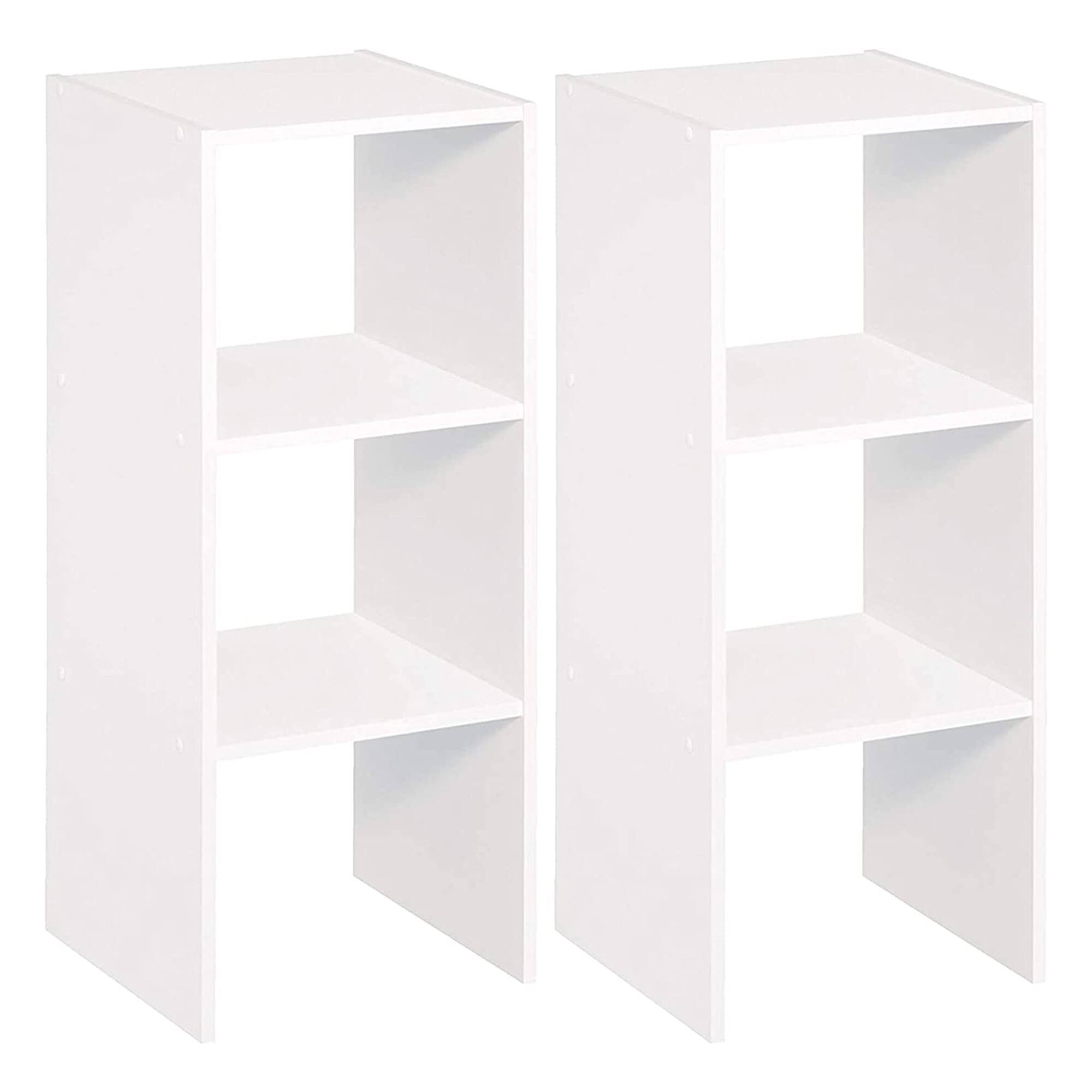 Front. ClosetMaid - ClosetMaid Decorative Home Stackable 2-Cube Organizer Storage, White (3 Pack).