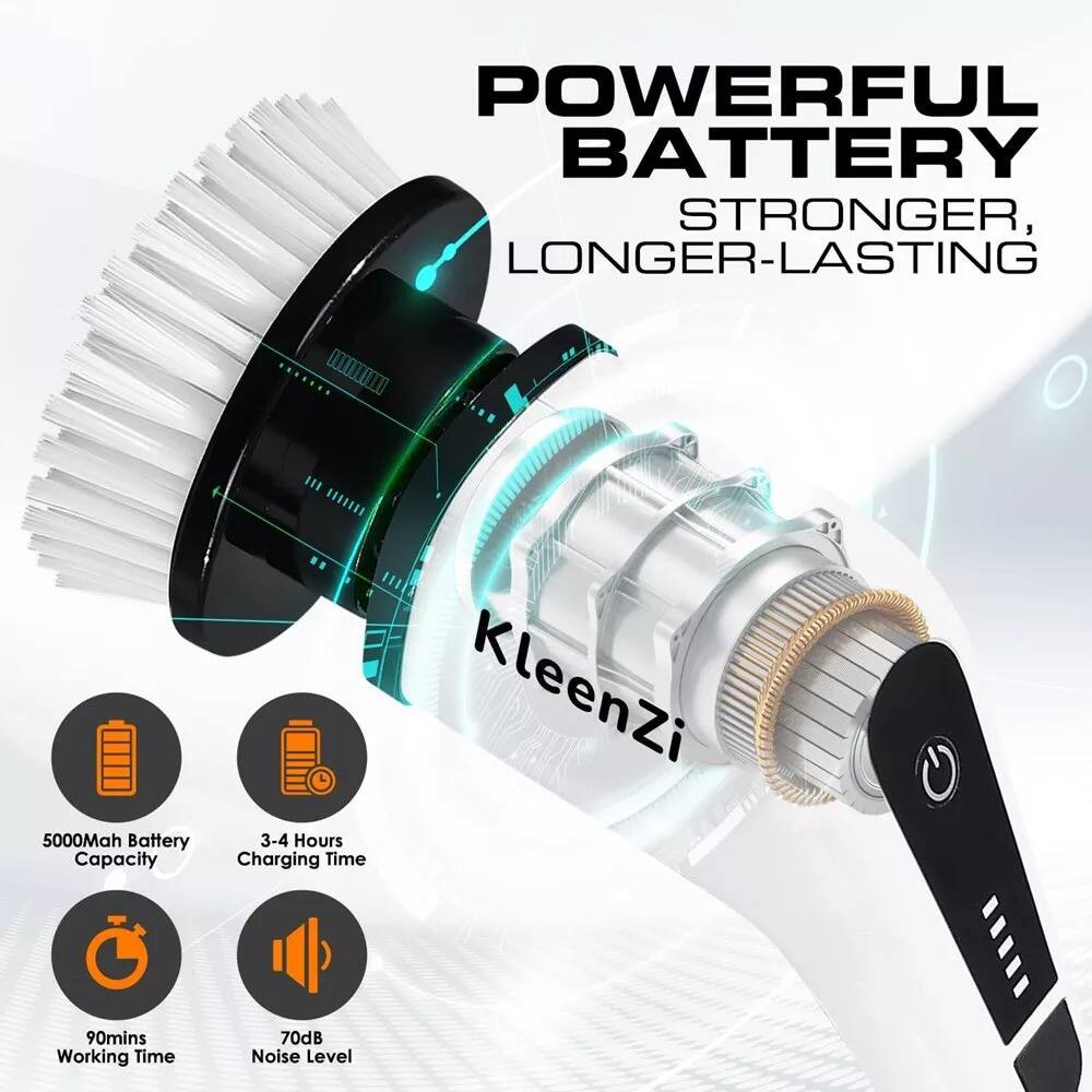 POWERFUL BATTERY  
STRONGER, LONGER-LASTING  

5000mAh Battery Capacity  
3-4 Hours Charging Time  
90mins Working Time  
70dB Noise Level