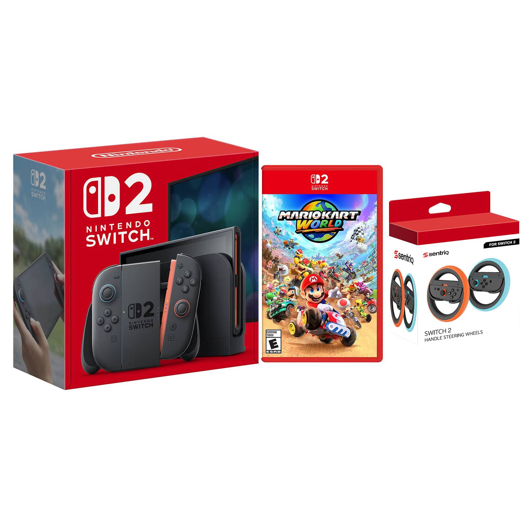 Switch Console with Mario Kart World and Sentriq Joy Cons