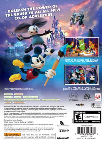 Jogo Xbox 360 Epic Mickey 2 The Power Of Two