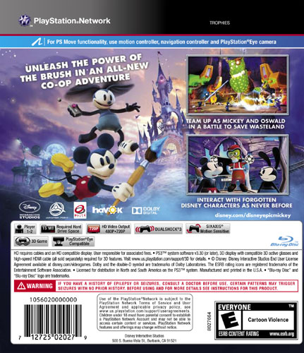 disney epic mickey 2 the power of two ps3