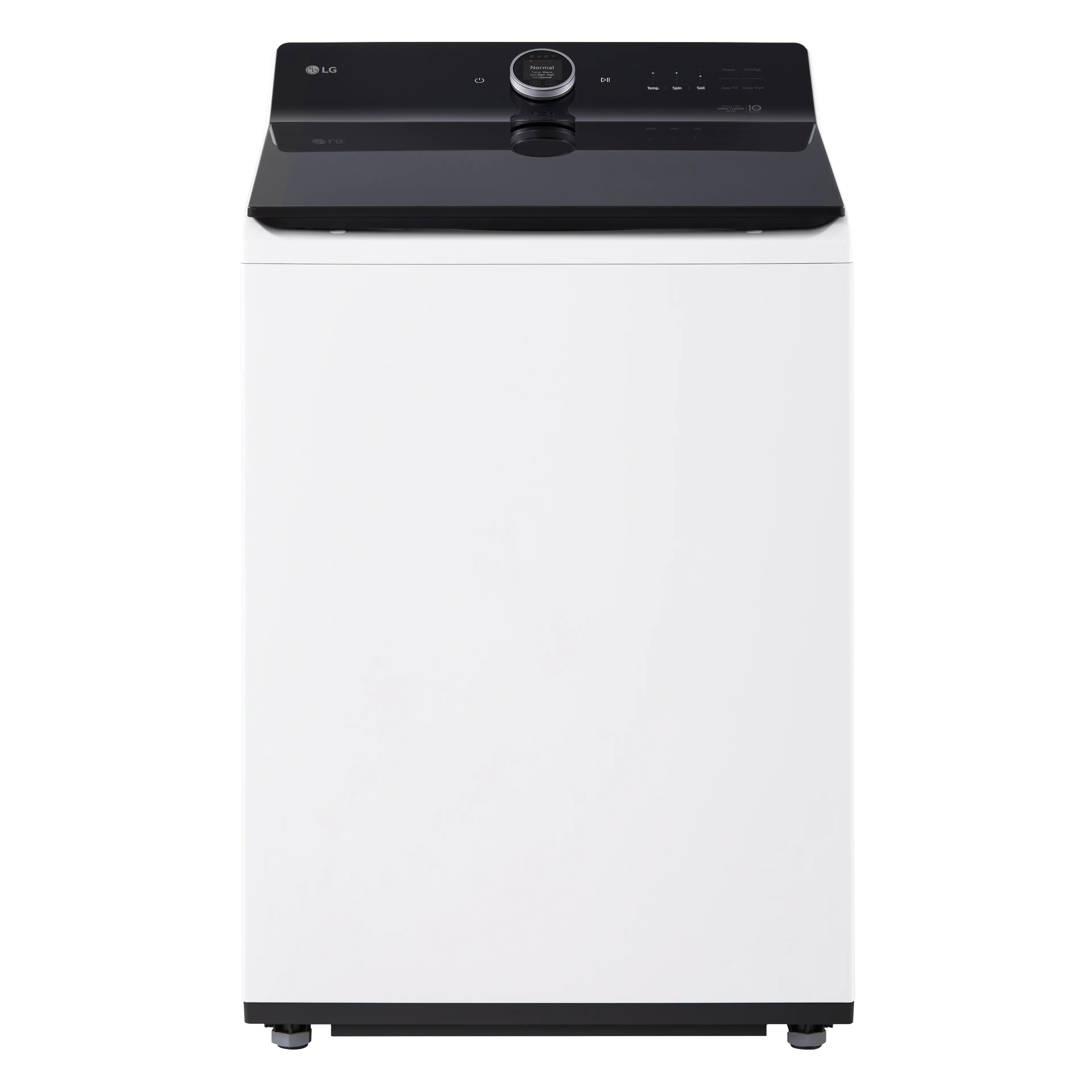LG - 5.5 Cu. Ft. High Efficiency Smart Top Load Washer with EasyUnload - Alpine White