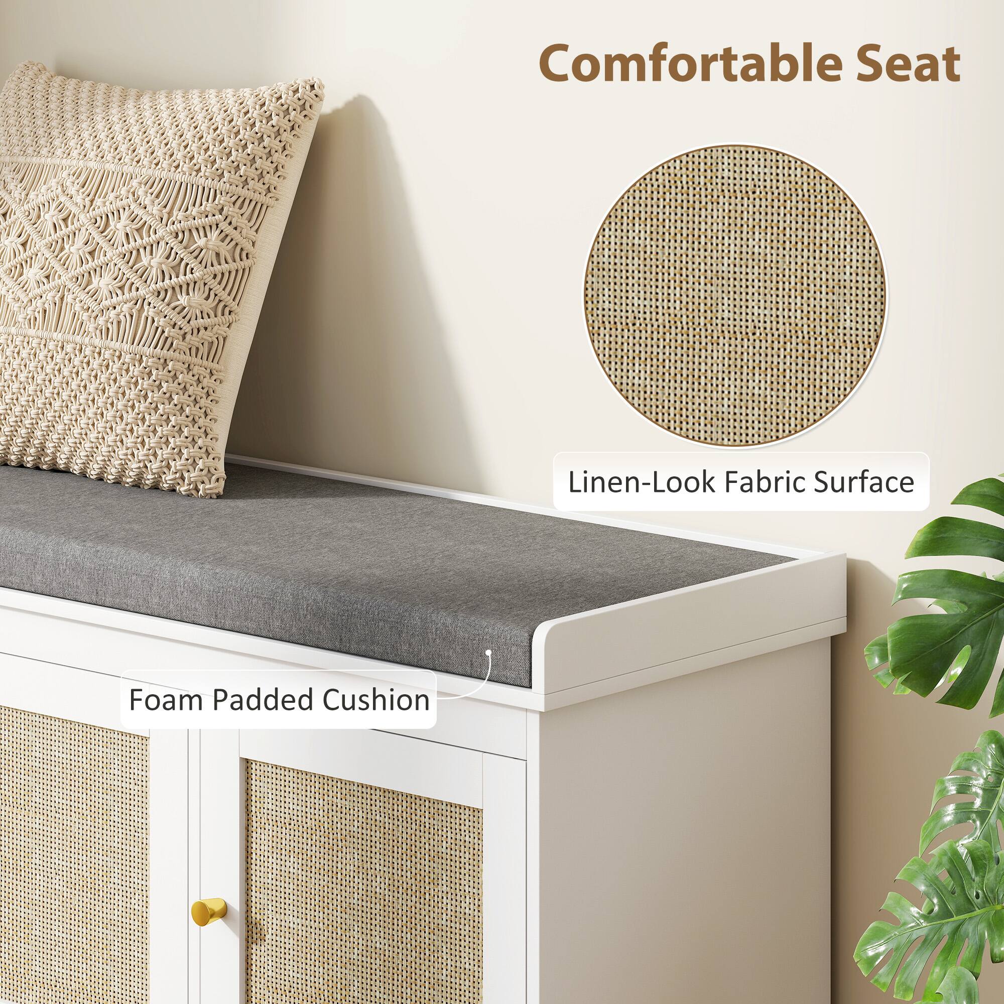 Comfortable Seat  
Linen-Look Fabric Surface  
Foam Padded Cushion