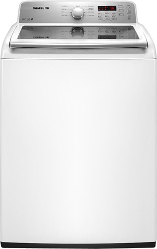  Samsung - 4.2 Cu. Ft. 9-Cycle High-Efficiency Top-Loading Washer - White