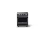 Front. Viking - 30 in. Wide 4 Elements Pro 5 Series 4.7 Cu. Ft. Freestanding Electric Convection Range - Cast Black - Cast Black.