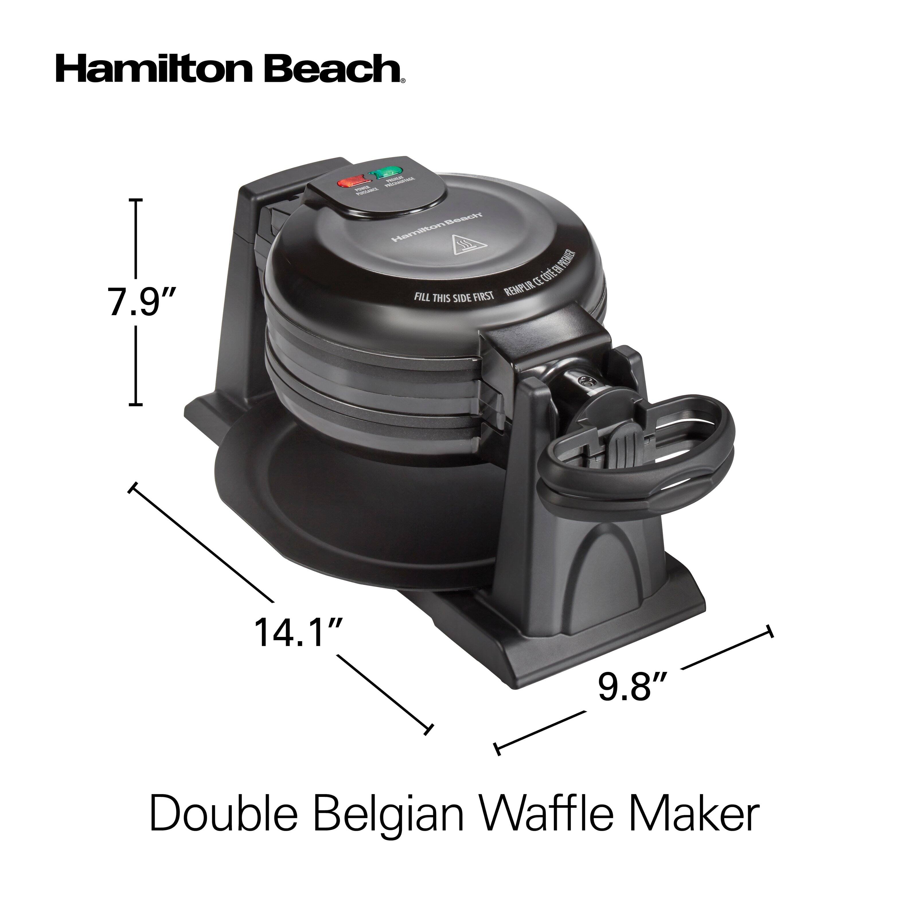 Hamilton Beach
7.9"
14.1"
9.8"
Double Belgian Waffle Maker
