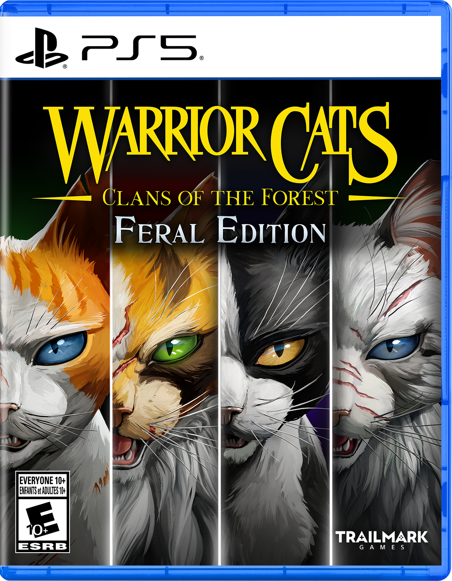 PS5 C WARRIOR CATS CLANS OF THE FOREST FERAL EDITION EVERYONE 10+ ENFANTS et ADULTES 10+ 10+ ESRB TRAILMARK GAMES - E10+ (Everyone 10+)