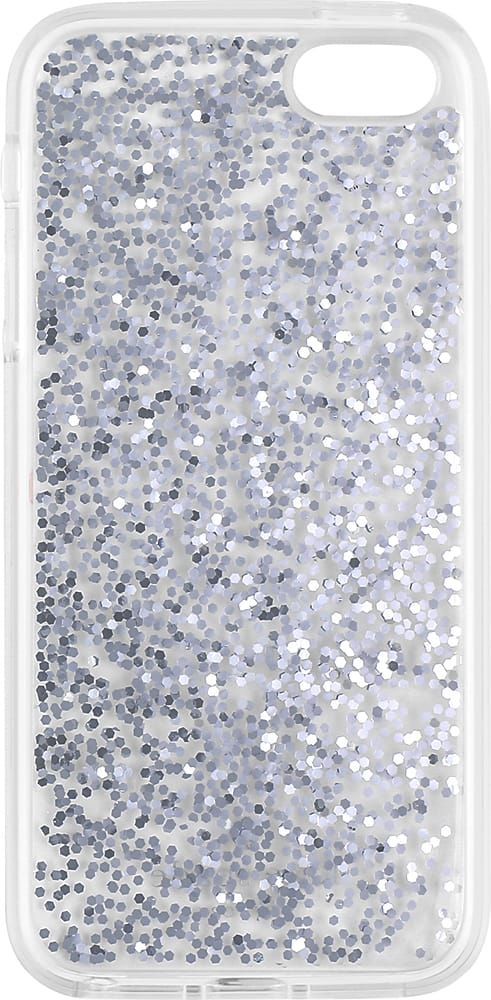 case for apple iphone se, 5s and 5 - silver glitter case for apple iphone se, 5s and 5 - silver glitter