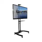 Kanto - Mobile TV Stand for Most Flat-Panel TVs Up to 65" - Black - Front_Zoom