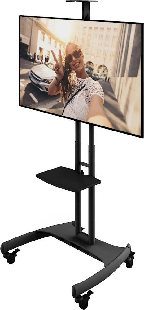 Alt View 11. Kanto - Mobile TV Stand for Most Flat-Panel TVs Up to 65" - Black.