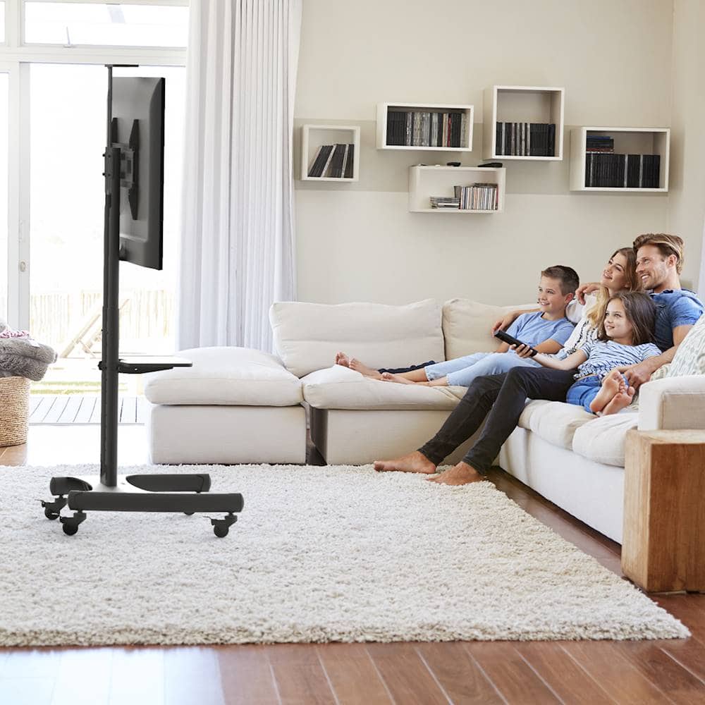 Alt View 20. Kanto - Mobile TV Stand for Most Flat-Panel TVs Up to 65" - Black.