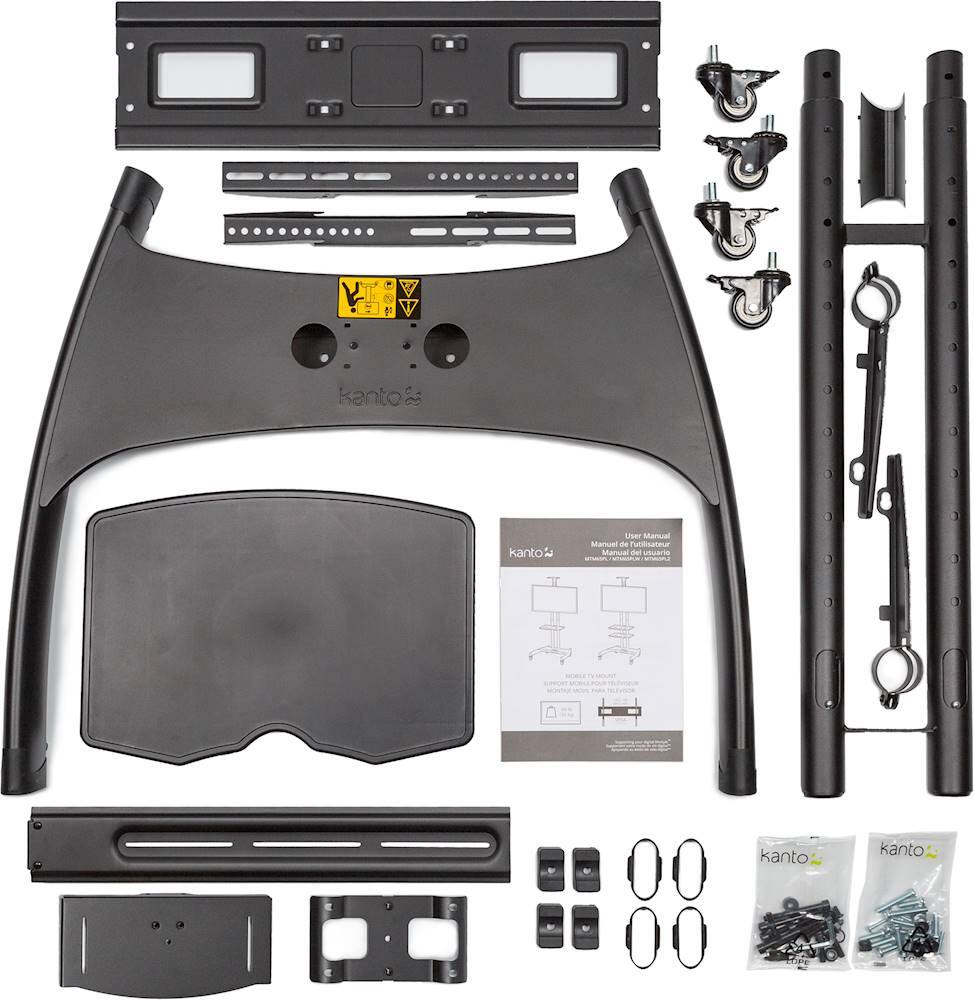 Alt View 22. Kanto - Mobile TV Stand for Most Flat-Panel TVs Up to 65" - Black.