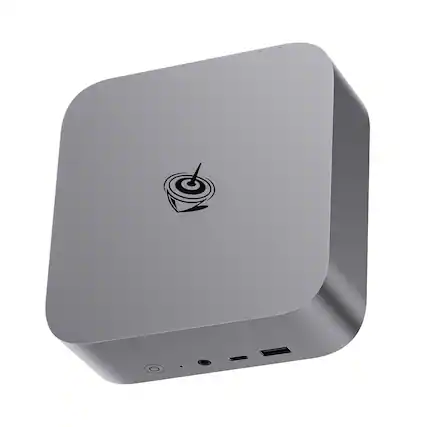 Front. Beelink - SER8 Mini PC With AMD Ryzen 7 8745HS, 32GB DDR5 RAM& 1TB SSD, Win 11 Pro Pre-installed - Space Gray.