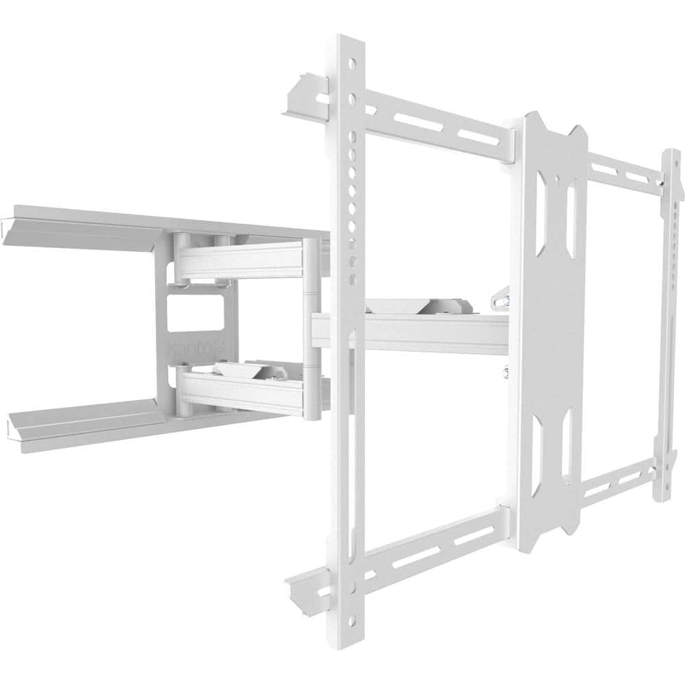 Angle. Kanto - Full-Motion TV Wall Mount for Most 37" - 75" TVs - Extends 21.8" - White.