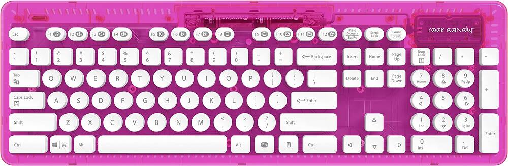 Front. PDP - Rock Candy Wireless Keyboard - Pink Palooza.