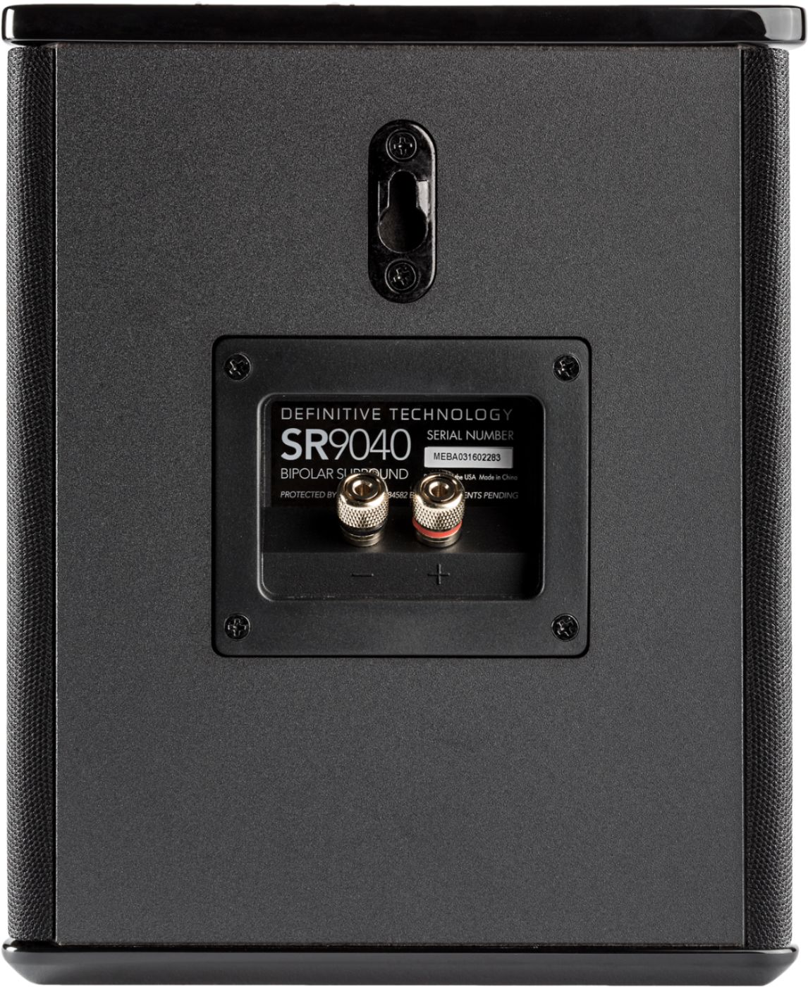 Back View: Definitive Technology - SR-9040 10” Bipolar Surround Speaker, High Performance, Premium Sound Quality, Single - Black