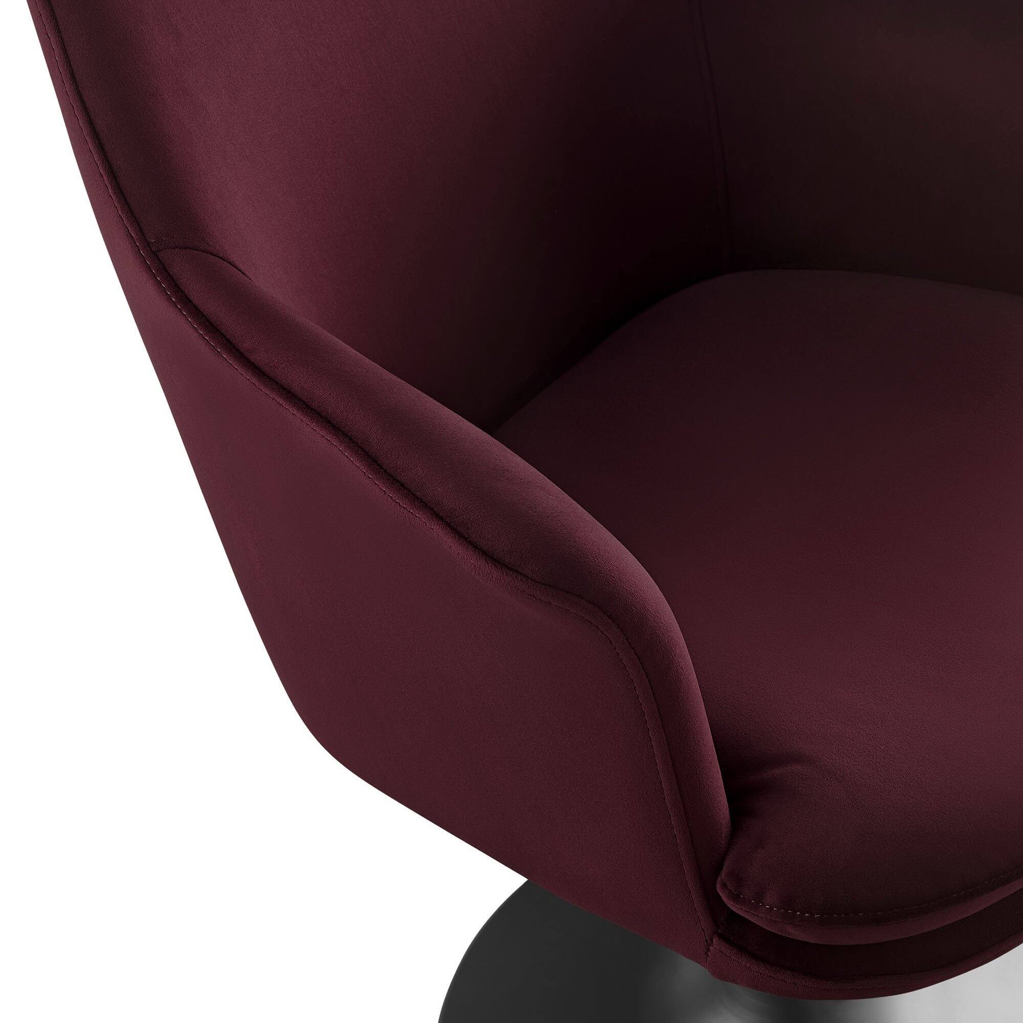 Alt View 6. Modway - Lippa Swivel Dining Armchair by Modway - Black Mulberry.