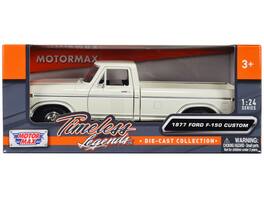 1977 Ford F-150 Custom Pickup Truck "Timeless Legends" Series 1/24 Diecast Model Car by Motormax - White