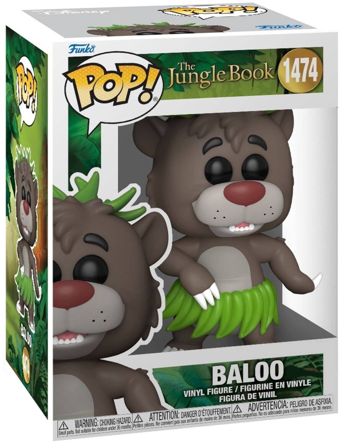 ToRy F FORLA us Funko The 1474 Jungle Book M POP! F B400 BALOO EN VINYLE FIGURE / FIGURINE VINYL DE VINIL FIGURA DE ASFIXIA. ADVERTENCIA: PELIGRO DE ASFIXIA. DANGER D'ÉTOUFFEMENT. ATTENTION: PELIGRO DE ASFIXIA. WARNING: CHOKING HAZARD. Parts pequeñas. No es acadé para niños menores de 36 meses. Petites pièces. Ne pas mettre aux enfants de moins de 36 mois. Small parts. Not suitable for children under 36 months.