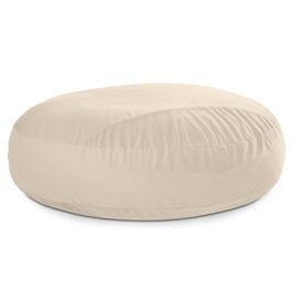 Jaxx - 7 Foot Cocoon - 2-in-1 Convertible Bean Bag Bed & Large Bean Bag Chair for Adults - Lush Velvet Ivory