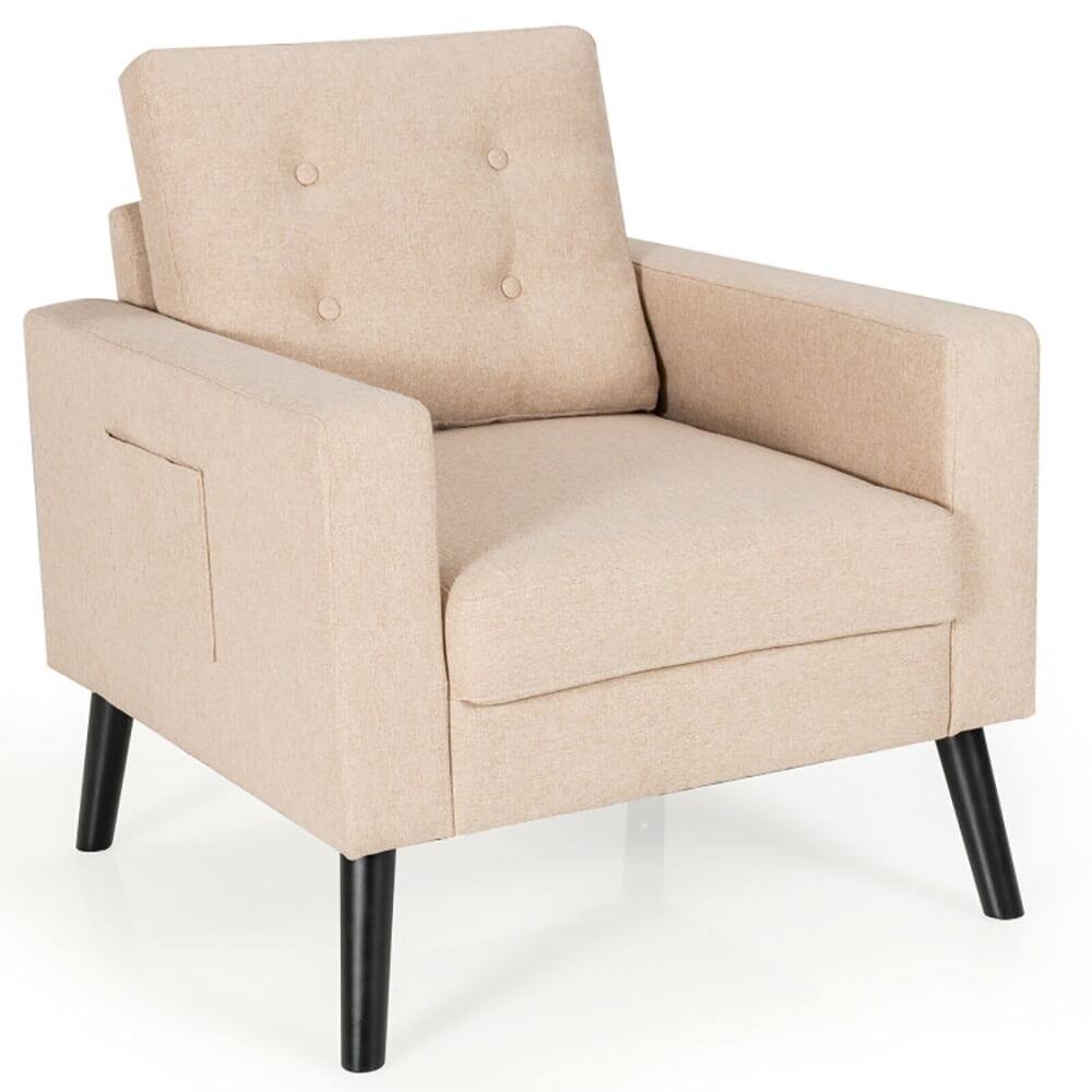 Alt View 2. Kadyn - Lounge Chair, Accent Armchair Leisure Chair, Suitable for Home Decor & Daily Use - Beige.