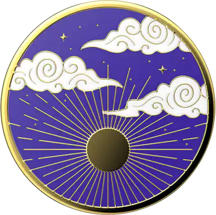 Front. PopSockets - Popgrip Premium Enamel Sunburst - Sunburst.