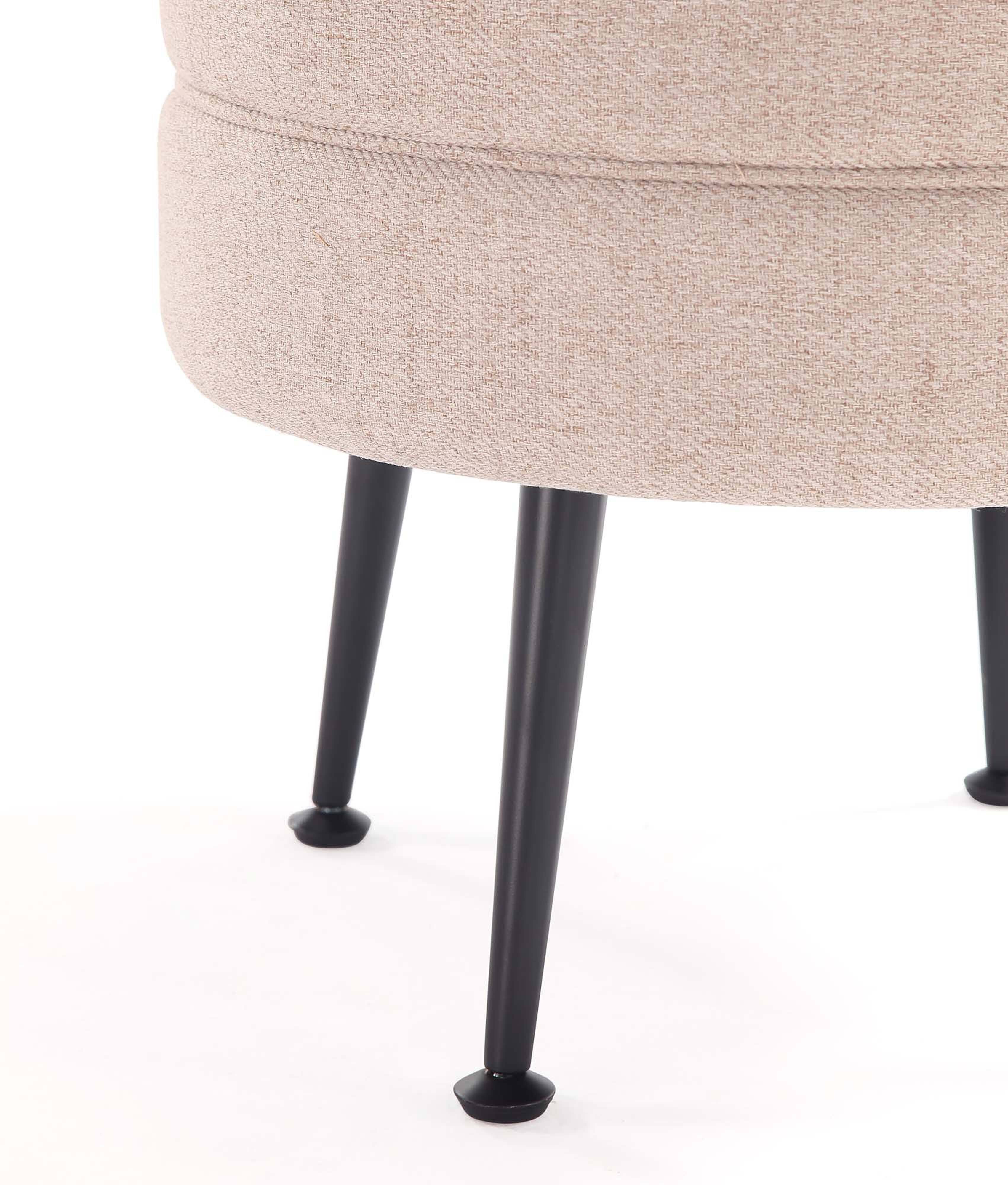 Alt View 1. Manhattan Comfort - Bailey Mid-Century Modern Upholstered Accent Ottoman - Set of 2 - Wheat.