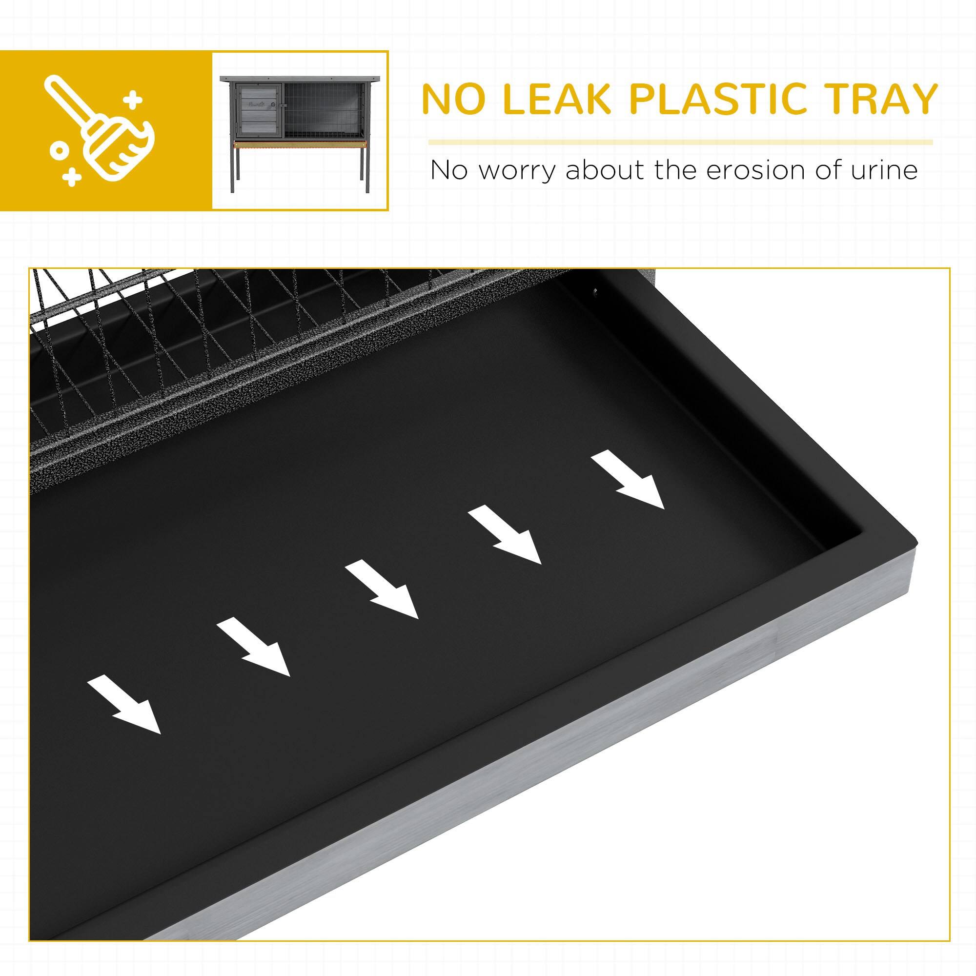 NO LEAK PLASTIC TRAY  
No worry about the erosion of urine