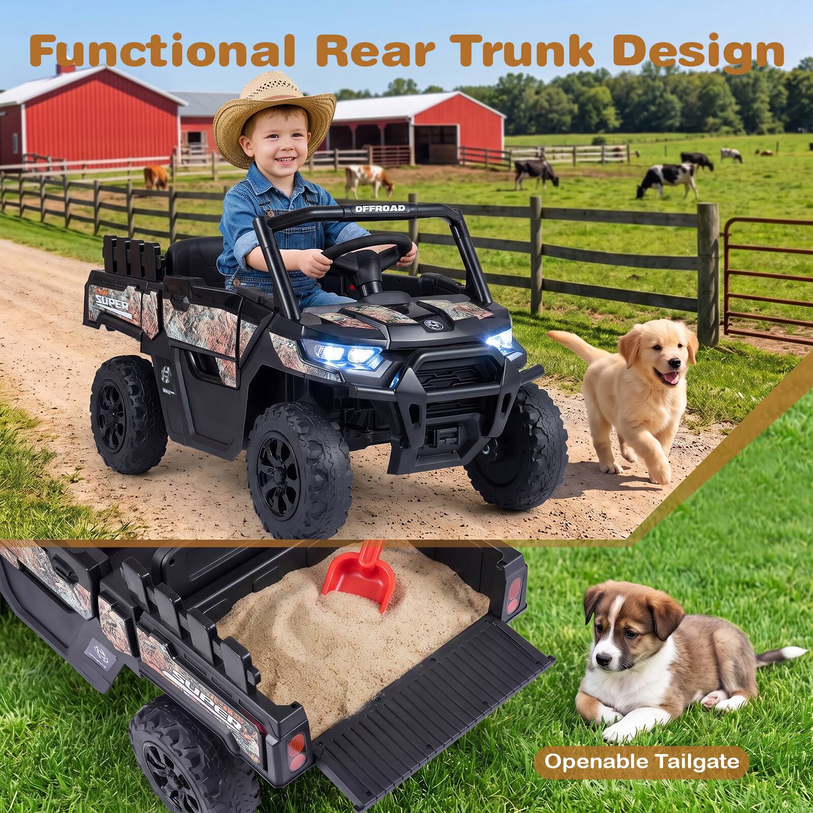 Functional Rear Trunk Design

OFFROAD
SUPER
100
SUPER

Openable Tailgate