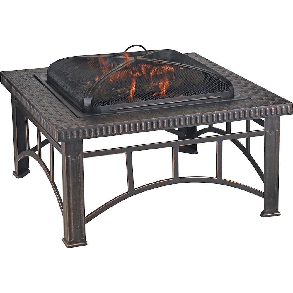 Best Buy: Blue Rhino Outdoor Wood Burning Fireplace Brushed Copper ...