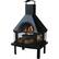 Front. Mr. Bar-B-Q - Endless Summer Outdoor Wood Burning Fireplace - Black.